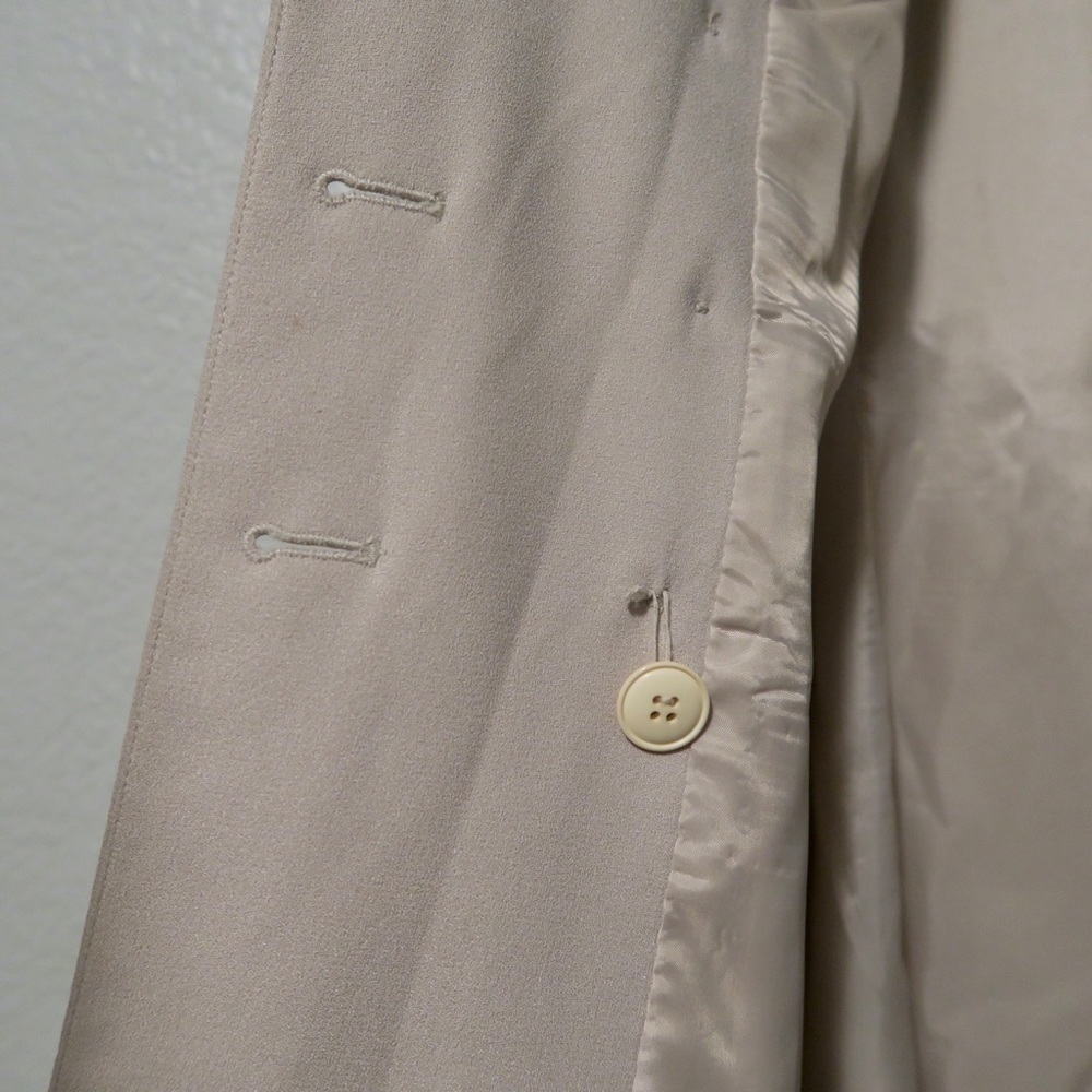 Beige Double Breasted Blazer Suit Jacket Career Cream Kasper ASL Petite - Picture 13 of 16